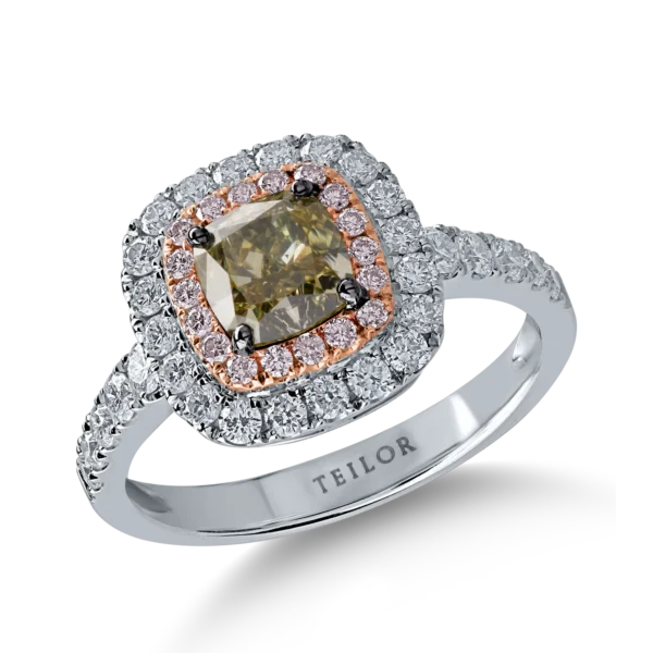 Inel din aur alb cu diamante de 2ct