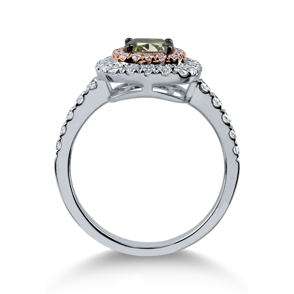 Inel din aur alb cu diamante de 2ct - imagine 2