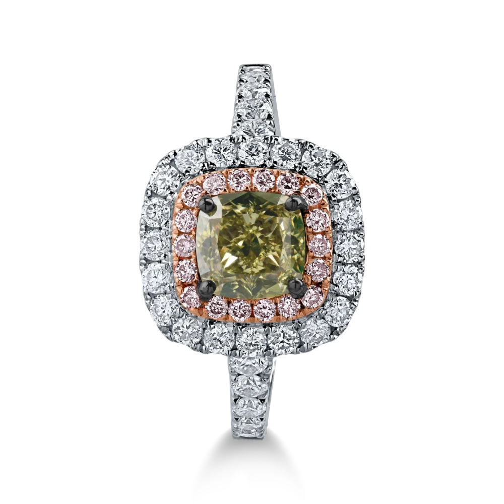 Inel din aur alb cu diamante de 2ct - imagine 3