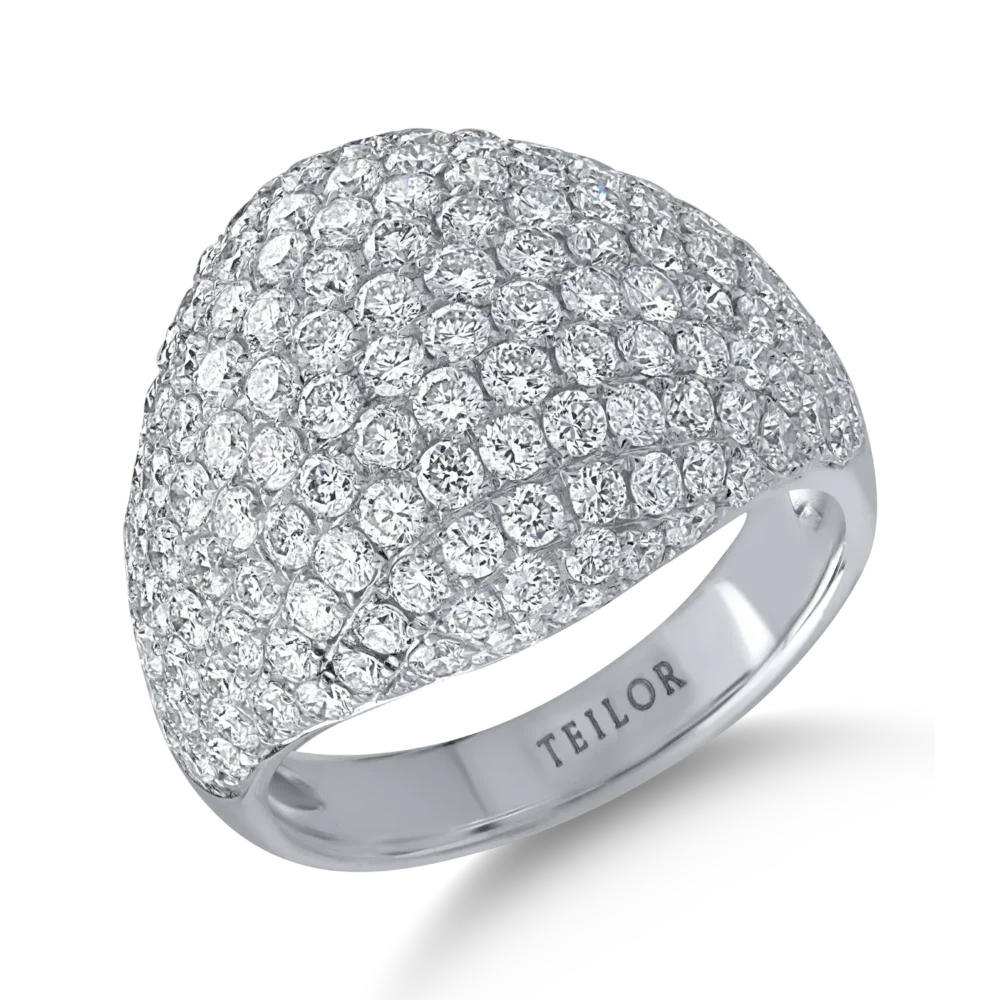 Inel din aur alb cu diamante de 3.29ct