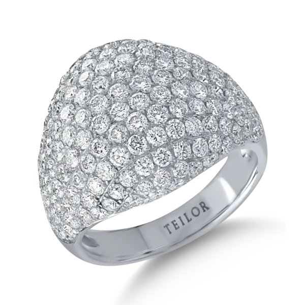 Inel din aur alb cu diamante de 3.29ct