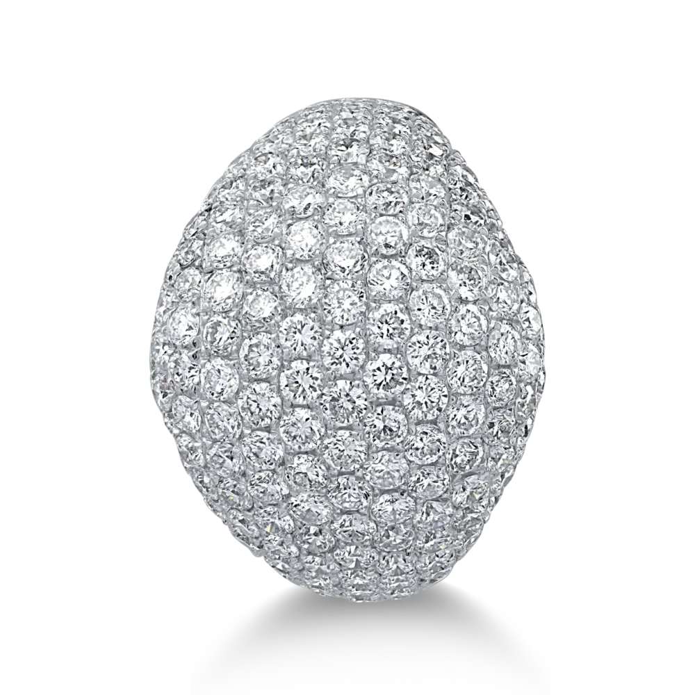 Inel din aur alb cu diamante de 3.29ct - imagine 2