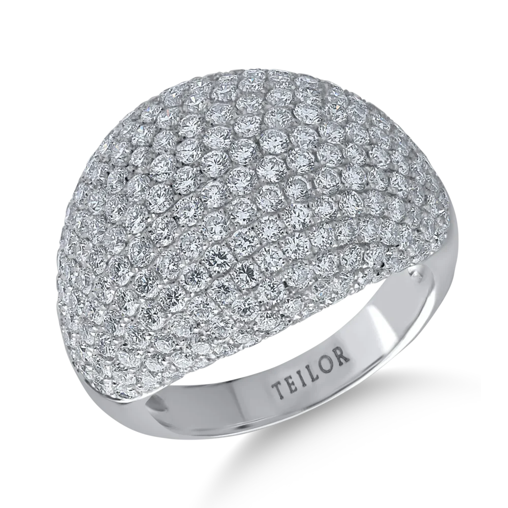 Inel din aur alb cu diamante de 4.19ct