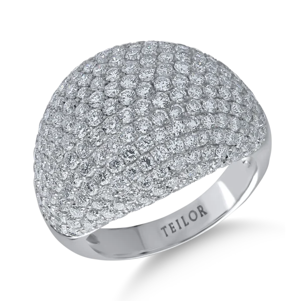 Inel din aur alb cu diamante de 4.19ct