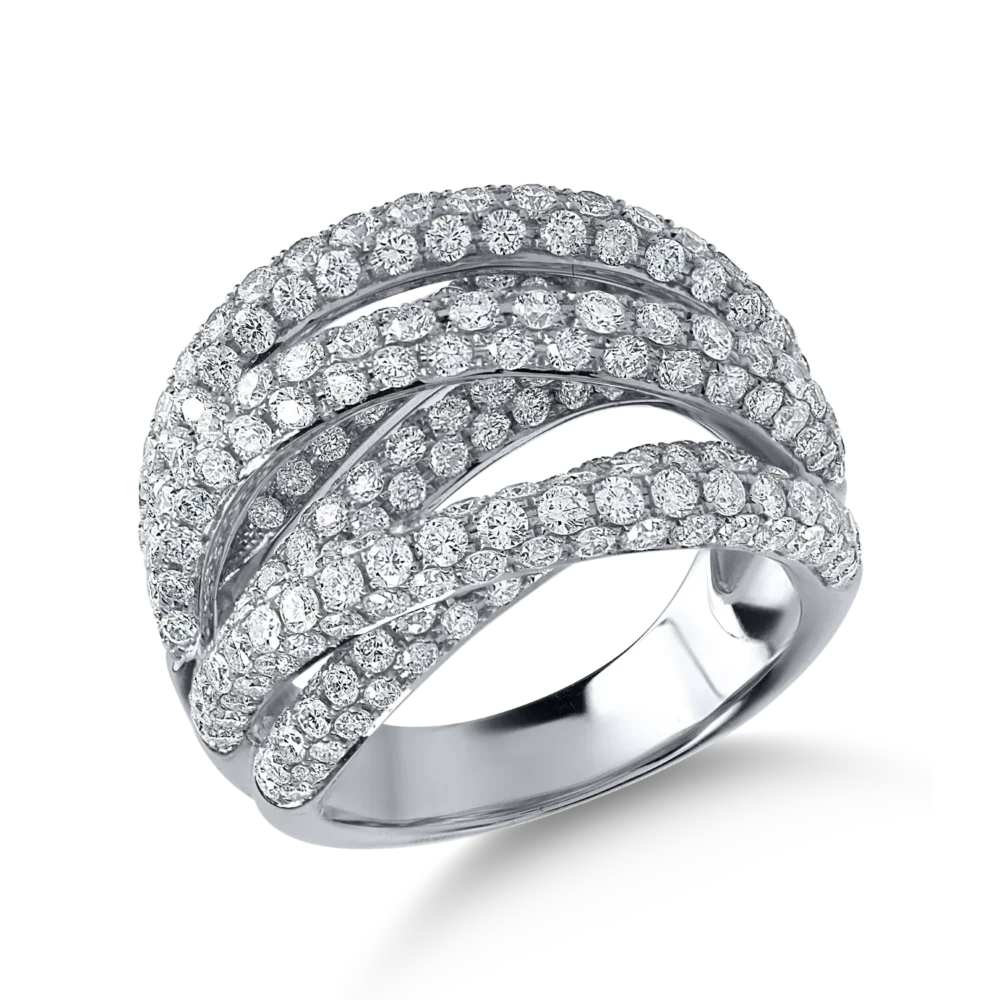 Inel din aur alb cu diamante de 4.72ct