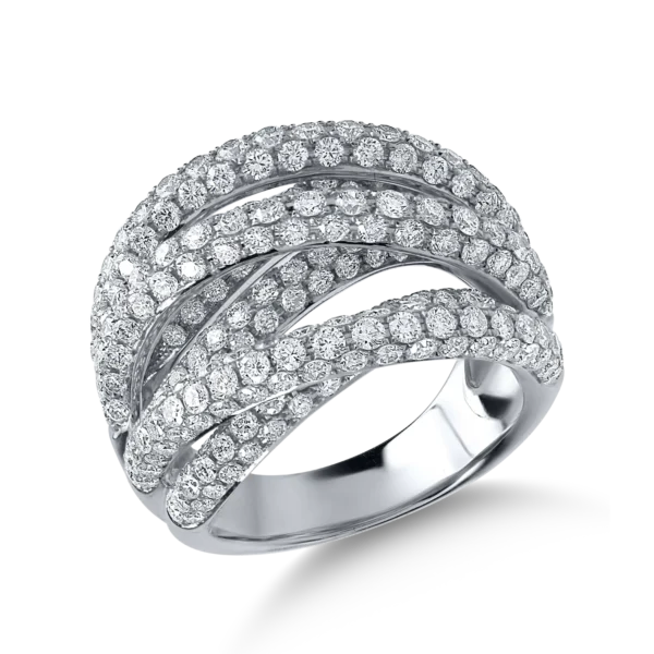 Inel din aur alb cu diamante de 4.72ct