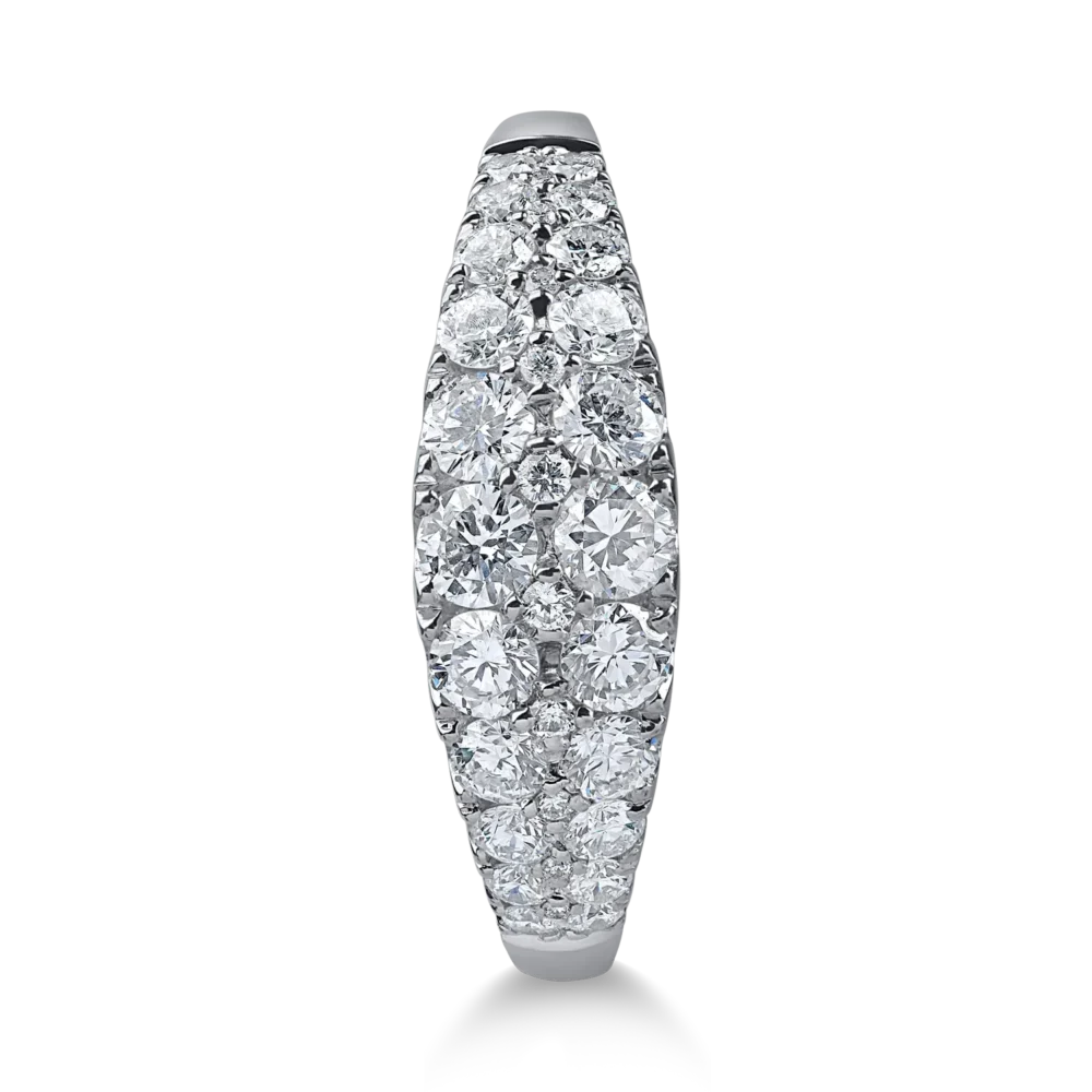 Inel din aur alb cu diamante microsetting de 0.7ct - imagine 2
