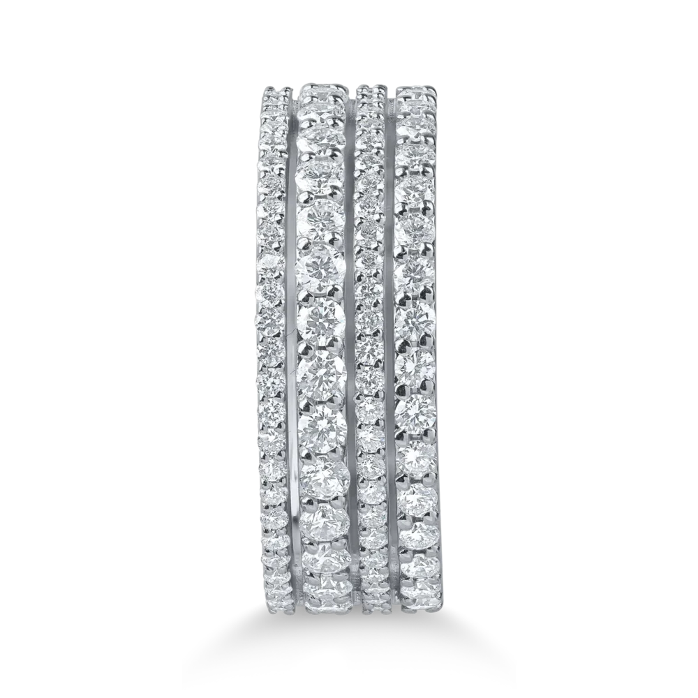 Inel din aur alb cu diamante microsetting de 1ct - imagine 3