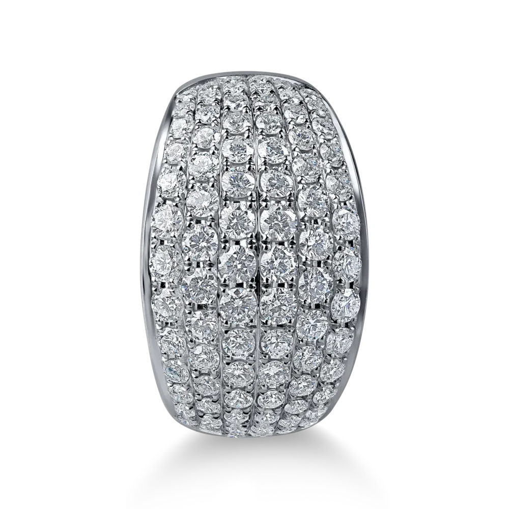 Inel din aur alb cu diamante microsetting de 2.2ct - imagine 2