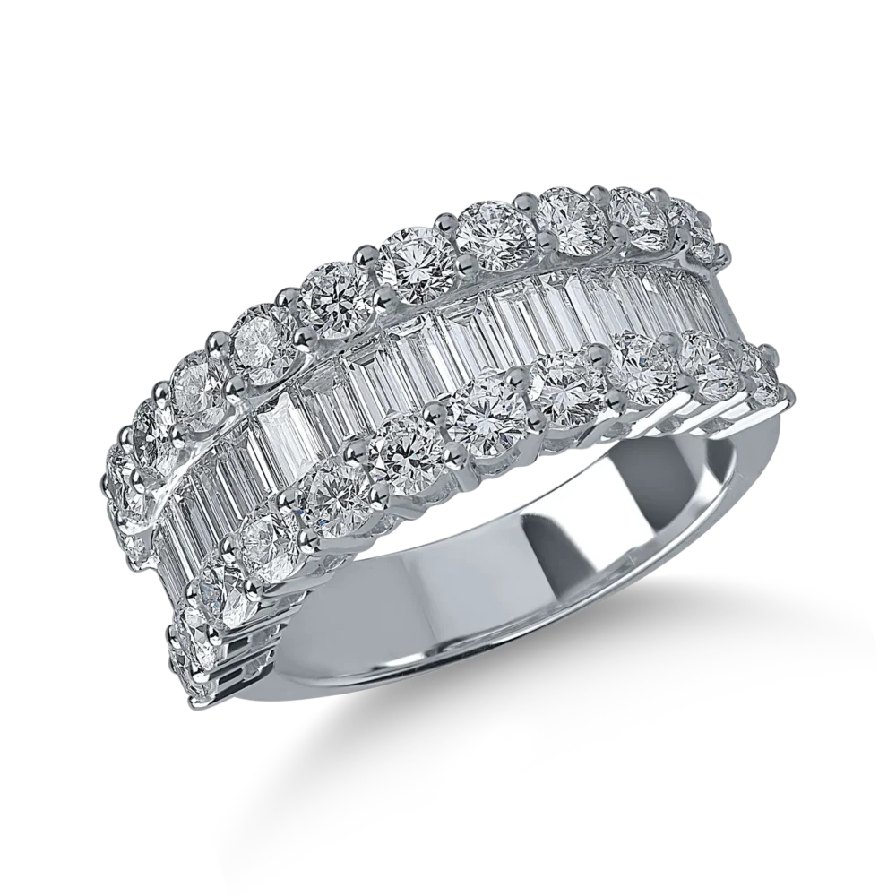 Inel din aur alb cu diamante microsetting de 2.6ct