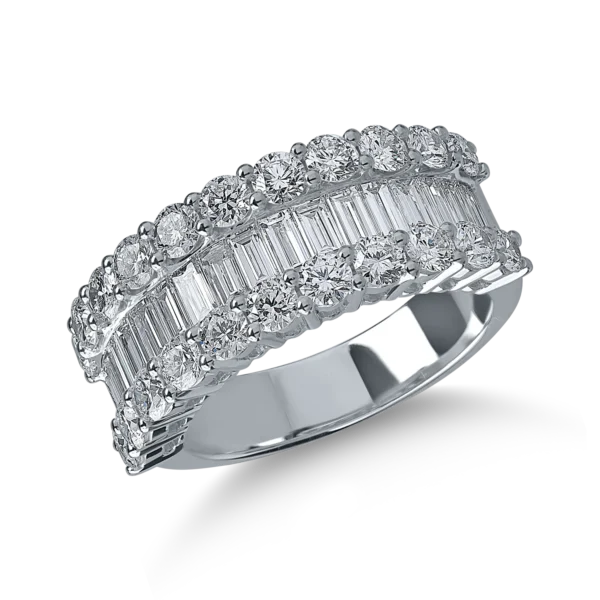 Inel din aur alb cu diamante microsetting de 2.6ct