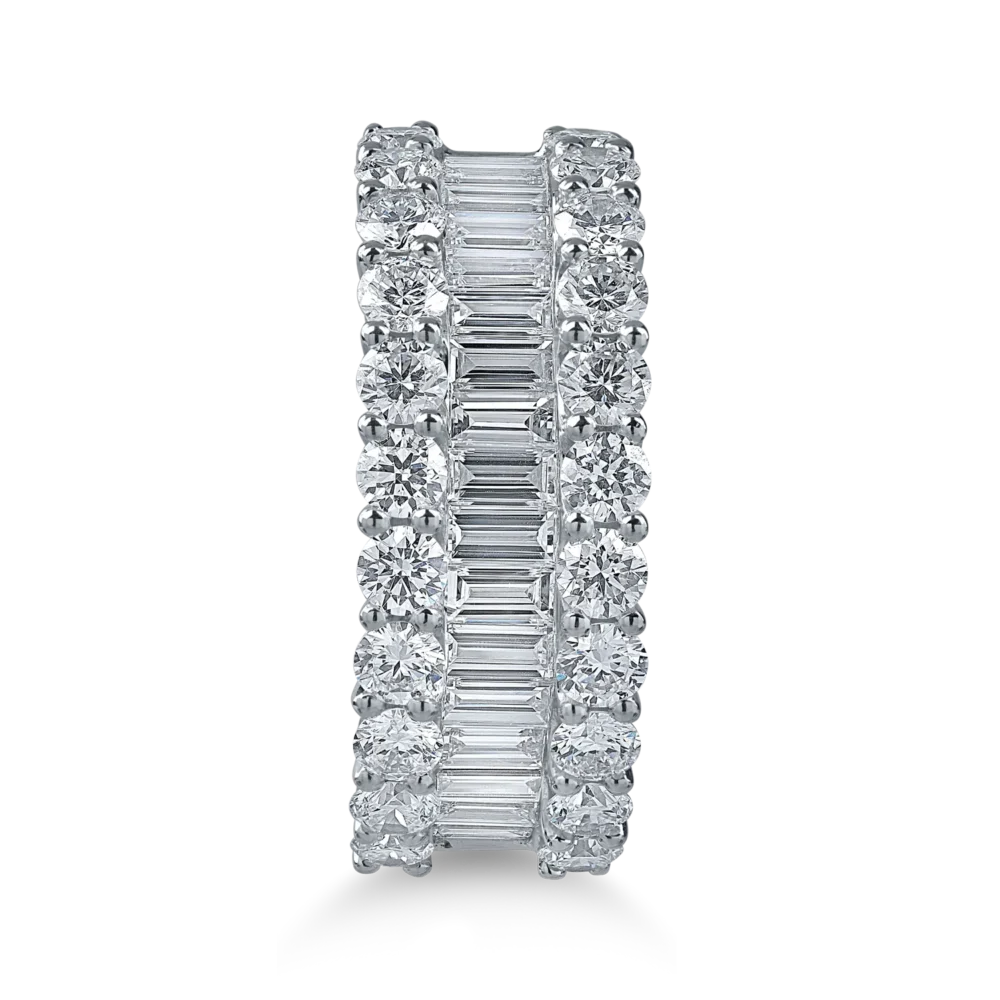 Inel din aur alb cu diamante microsetting de 2.6ct - imagine 2