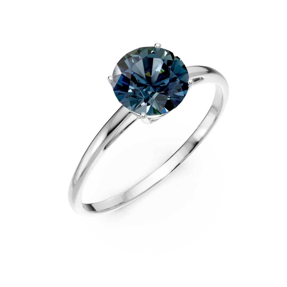 Inel din aur alb cu topaz london blue de 1.5ct