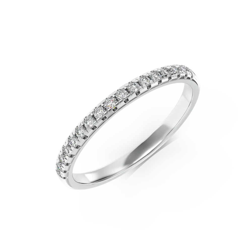 Inel din aur alb cu diamante de 0.17ct