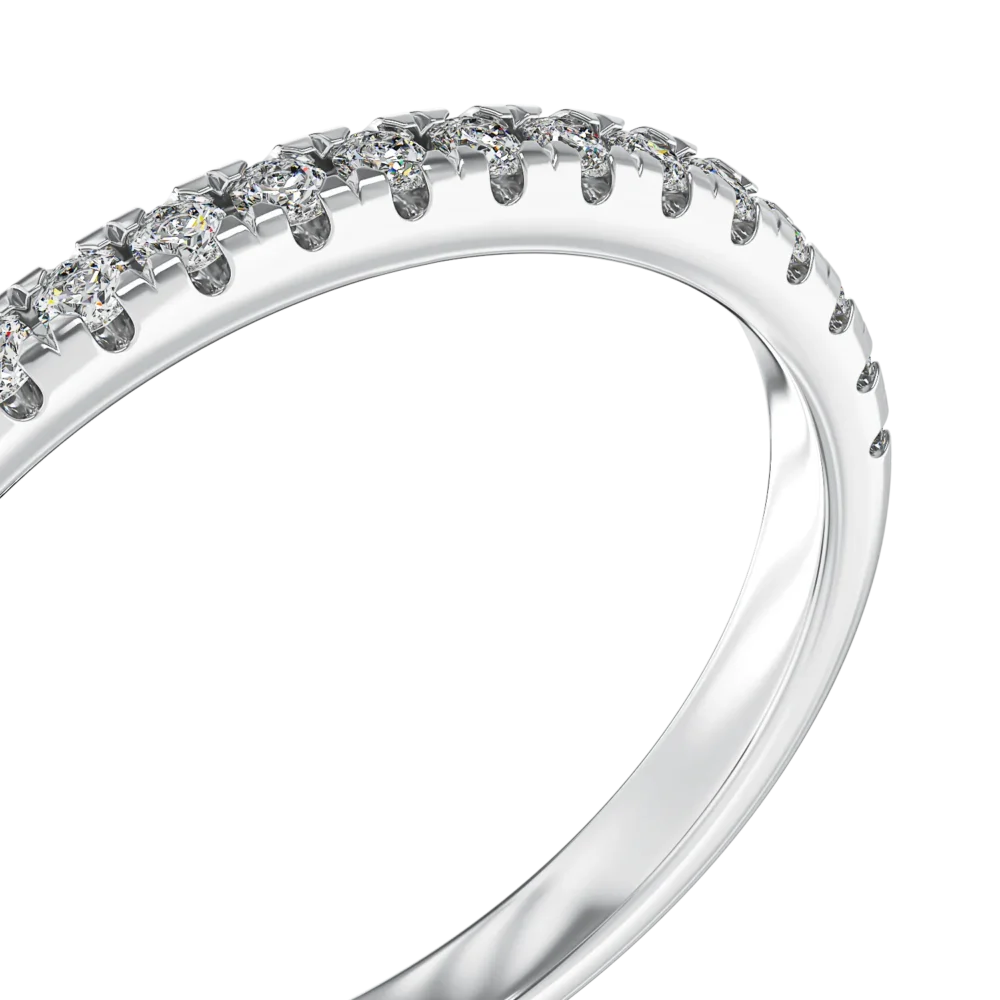 Inel din aur alb cu diamante de 0.17ct - imagine 4