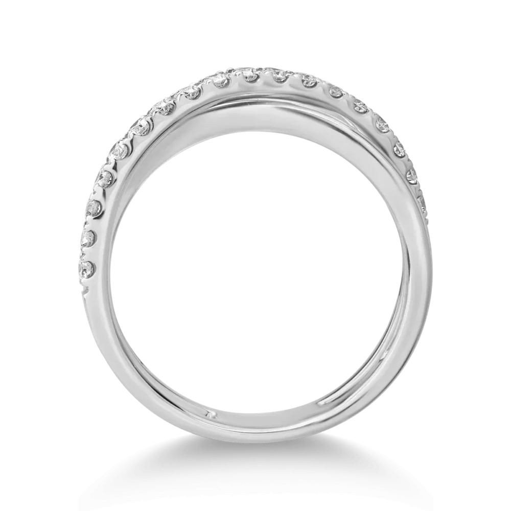 Inel din aur alb cu diamante de 0.47ct - imagine 2