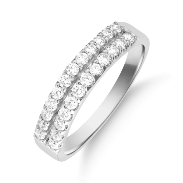 Inel din aur alb cu diamante de 0.5ct