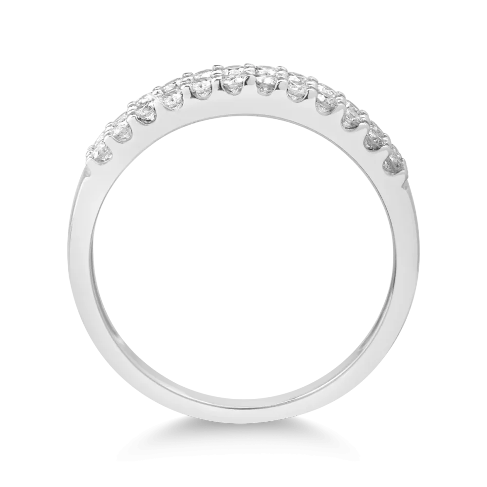 Inel din aur alb cu diamante de 0.5ct - imagine 2