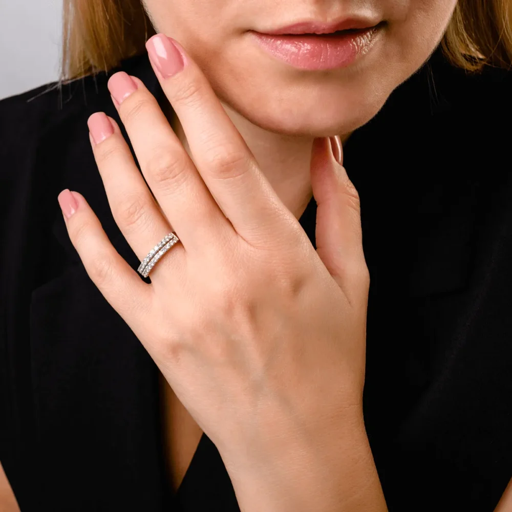 Inel din aur alb cu diamante de 0.5ct - imagine 4