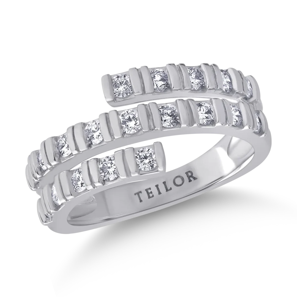 Inel din aur alb cu diamante de 0.692ct