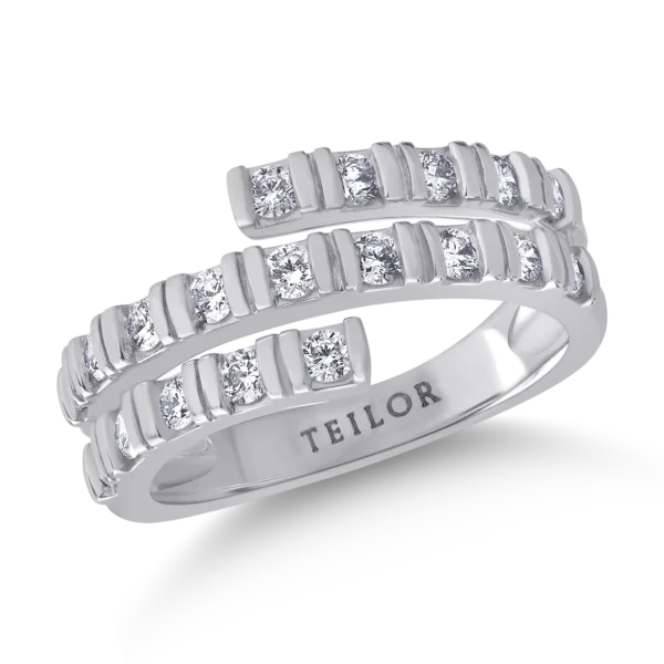 Inel din aur alb cu diamante de 0.692ct