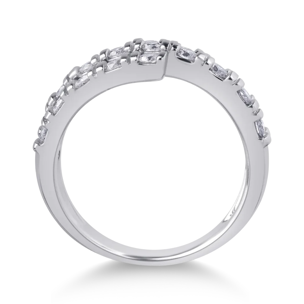 Inel din aur alb cu diamante de 0.692ct - imagine 2