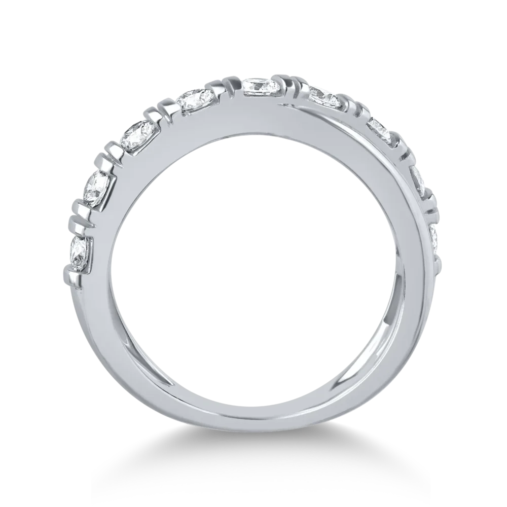 Inel din aur alb cu diamante de 0.708ct - imagine 2