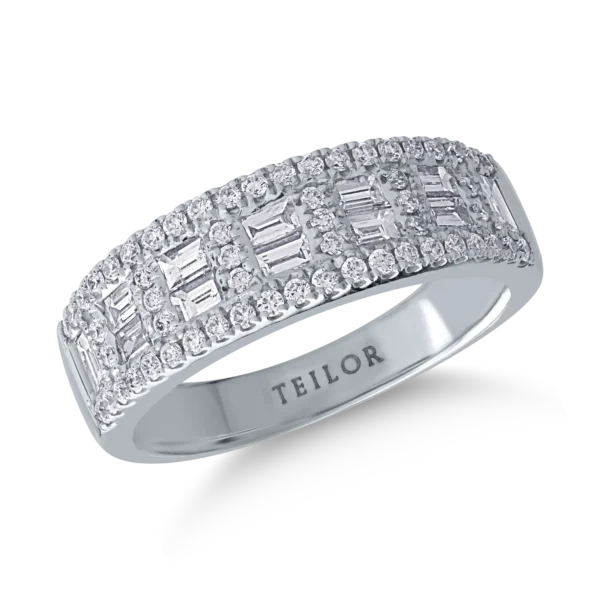 Inel din aur alb cu diamante de 0.98ct