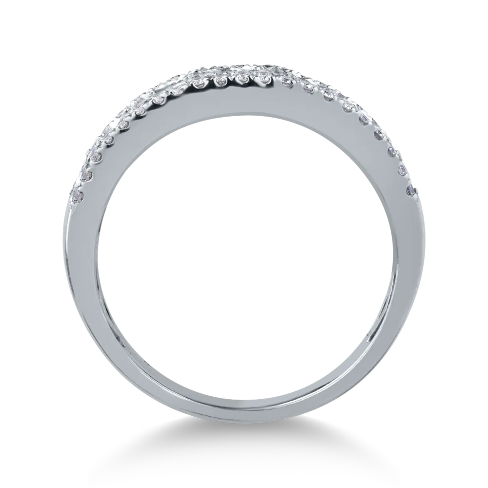 Inel din aur alb cu diamante de 0.98ct - imagine 2