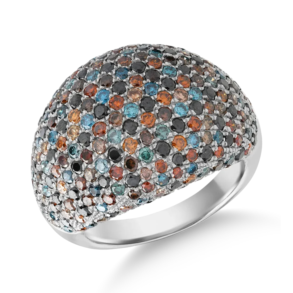 Inel din aur alb cu diamante de 4.08ct