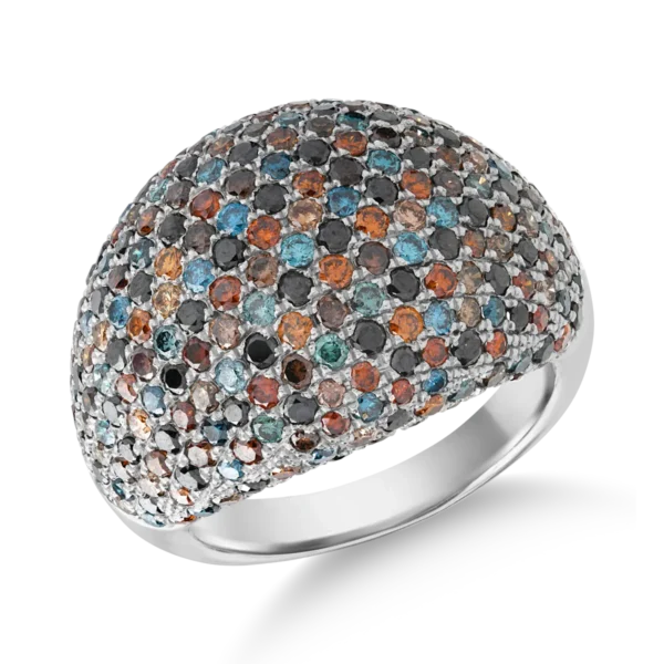 Inel din aur alb cu diamante de 4.08ct