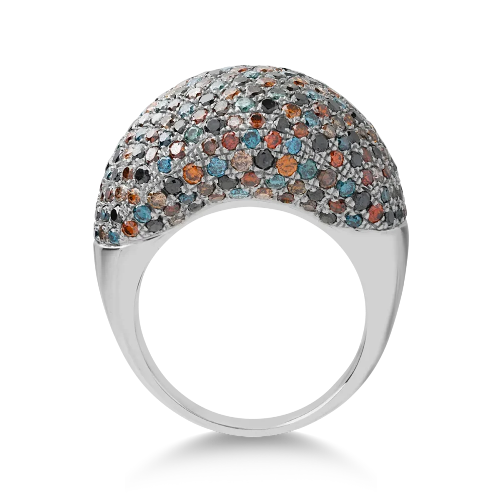 Inel din aur alb cu diamante de 4.08ct - imagine 2