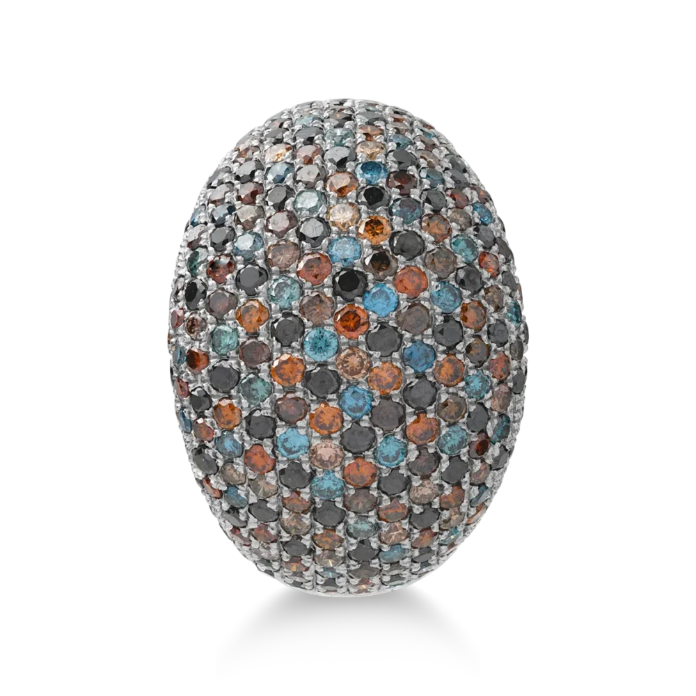 Inel din aur alb cu diamante de 4.08ct - imagine 3