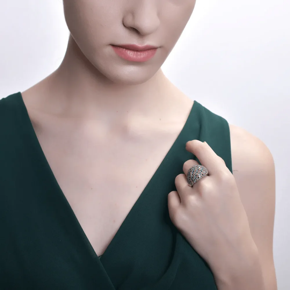 Inel din aur alb cu diamante de 4.08ct - imagine 4