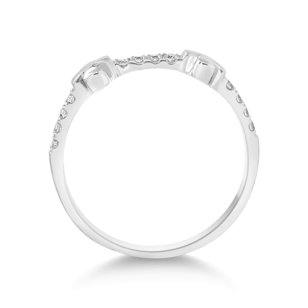 Inel din aur alb cu diamante de 0.115ct - imagine 2