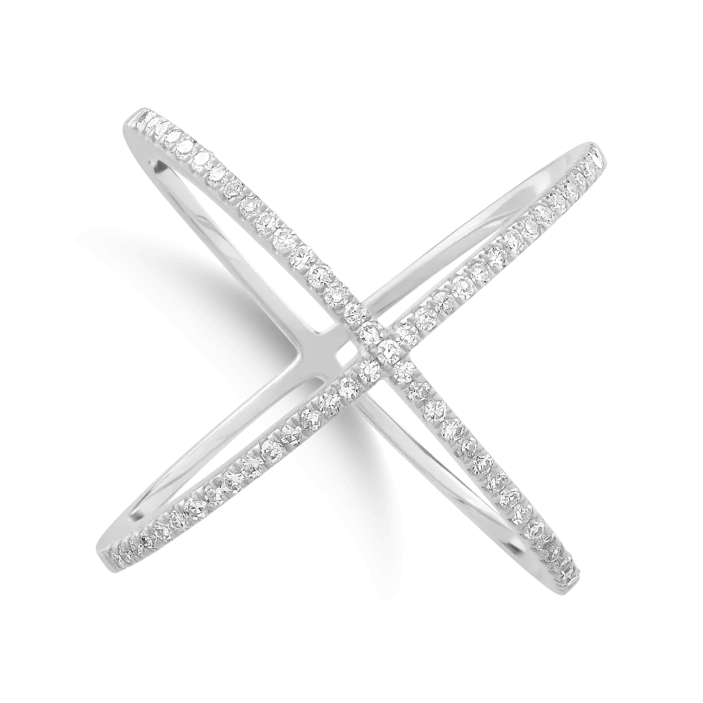 Inel din aur alb cu diamante de 0.29ct