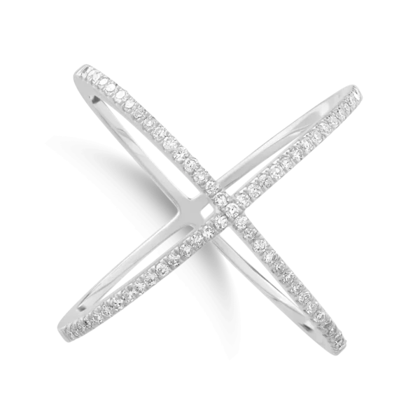 Inel din aur alb cu diamante de 0.29ct