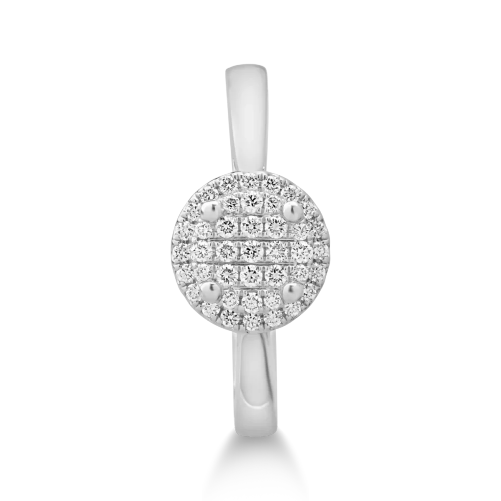 Inel din aur alb cu diamante de 0.2ct - imagine 3