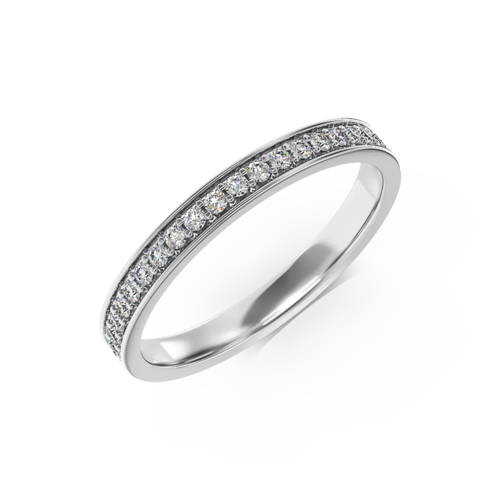 Inel din aur alb cu diamante de 0.32ct