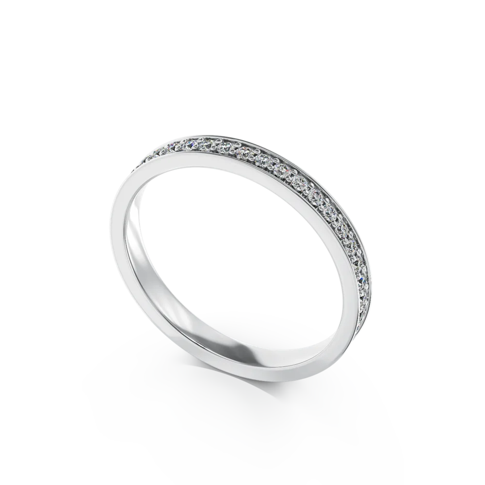 Inel din aur alb cu diamante de 0.32ct - imagine 2