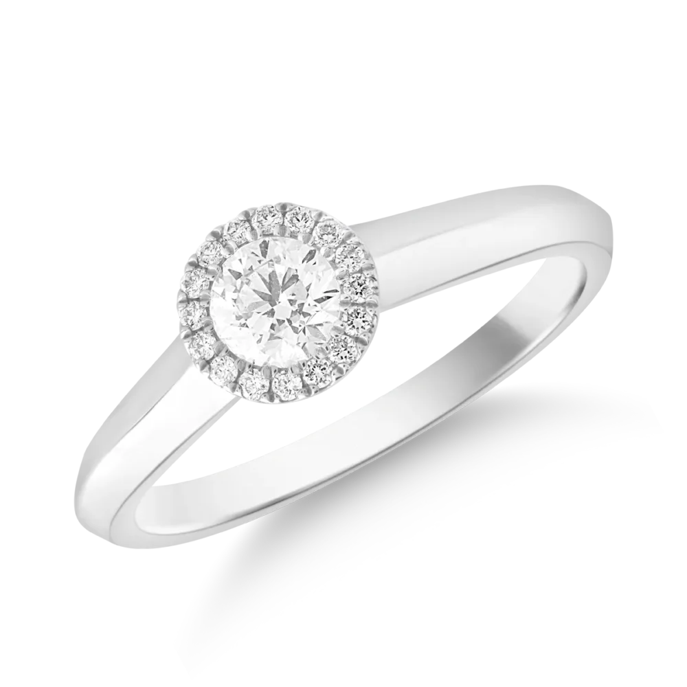 Inel din aur alb cu diamante de 0.35ct