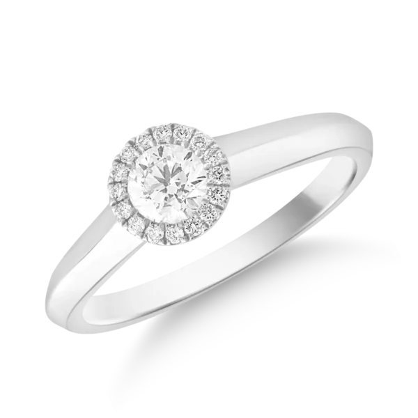 Inel din aur alb cu diamante de 0.35ct