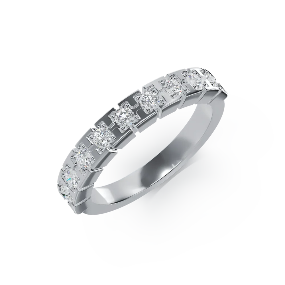 Inel din aur alb cu diamante de 0.36ct
