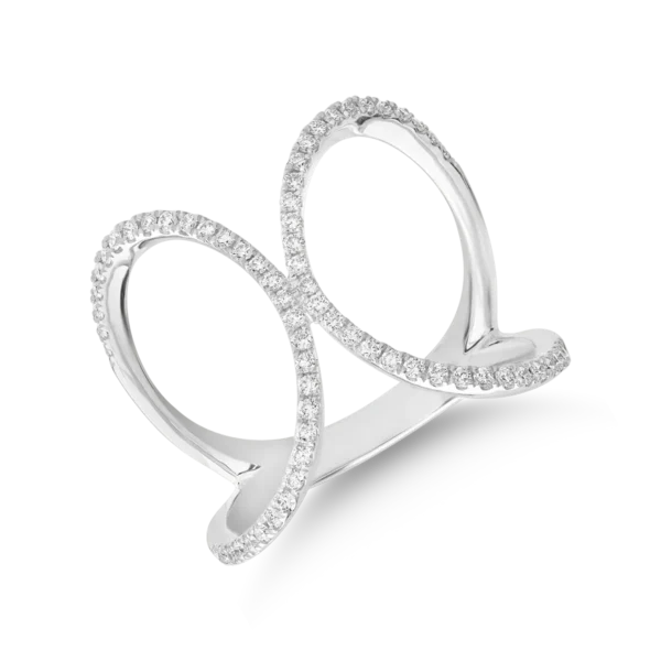 Inel din aur alb cu diamante de 0.3ct