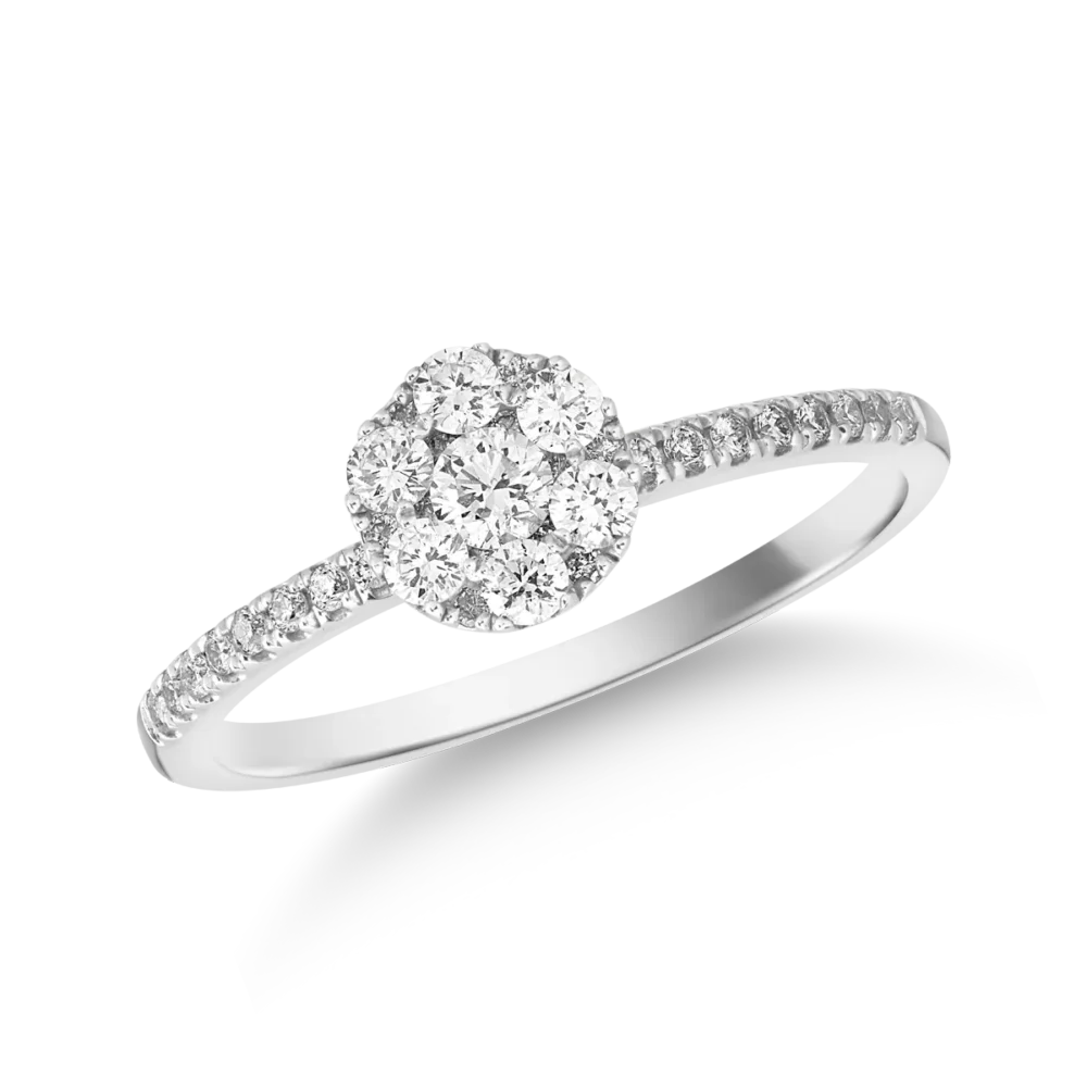 Inel din aur alb cu diamante de 0.43ct