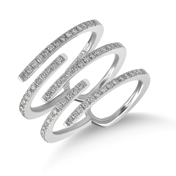 Inel din aur alb cu diamante de 0.43ct