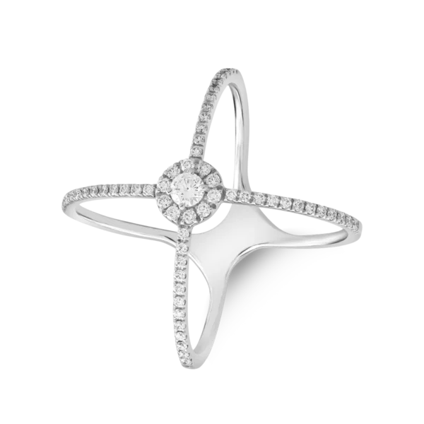 Inel din aur alb cu diamante de 0.46ct