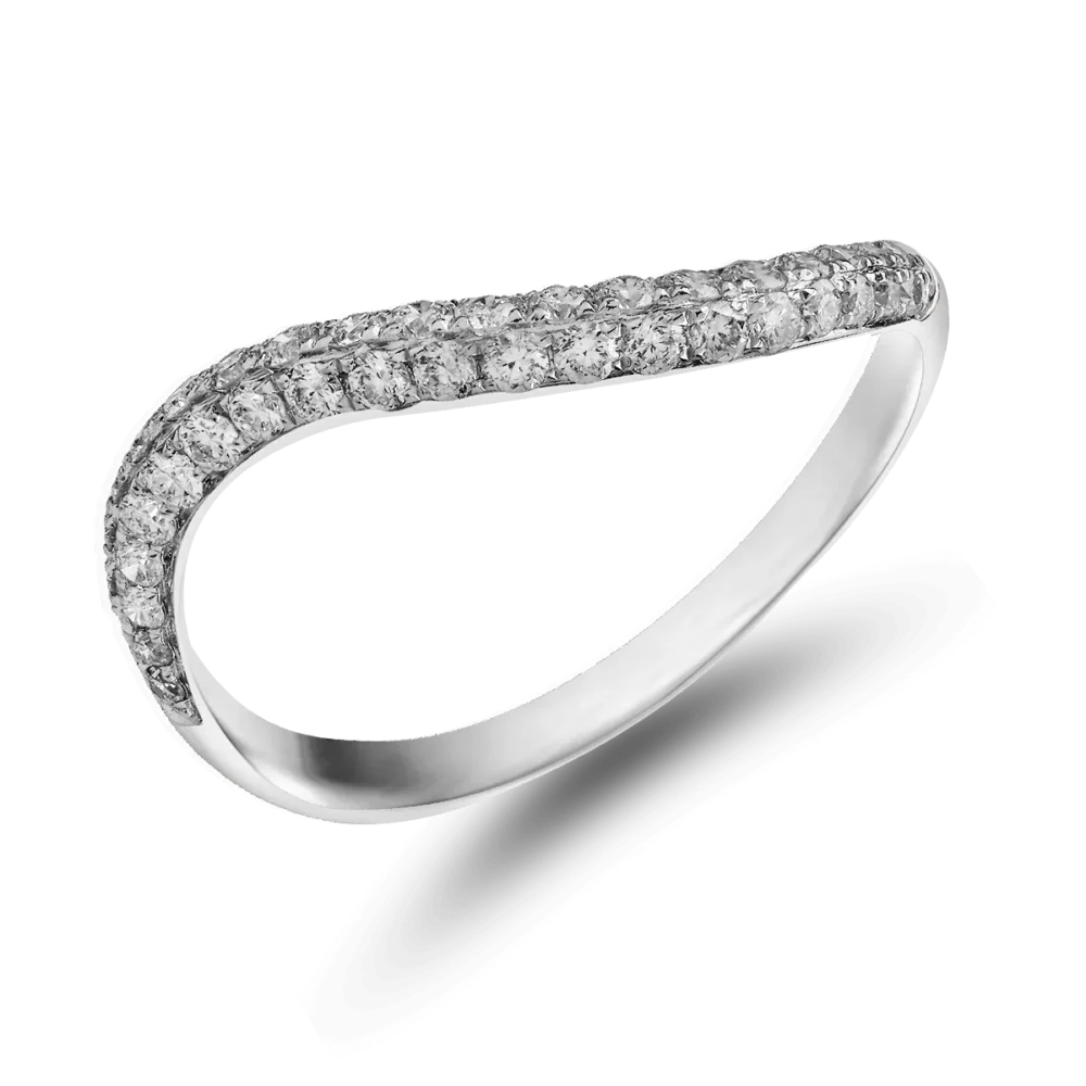 Inel din aur alb cu diamante de 0.4ct