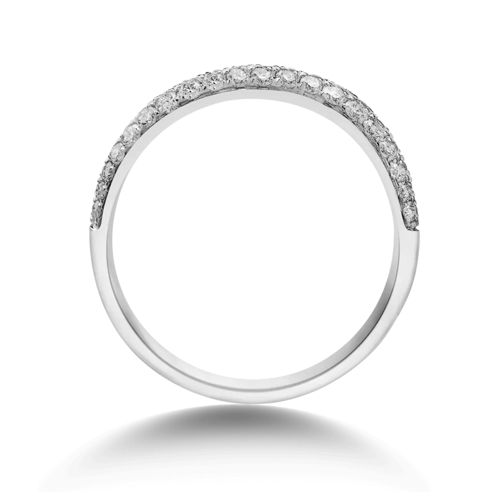 Inel din aur alb cu diamante de 0.4ct - imagine 2