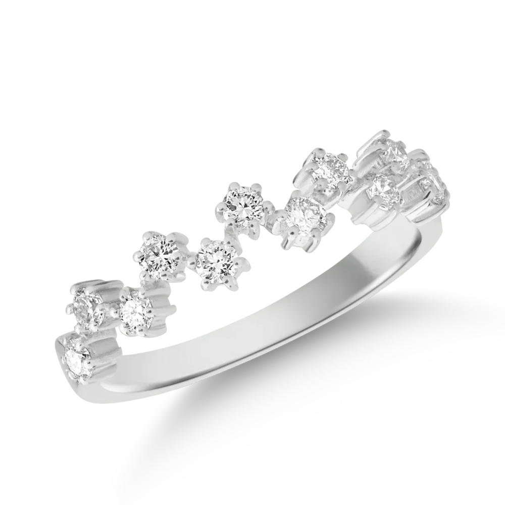 Inel din aur alb cu diamante de 0.4ct